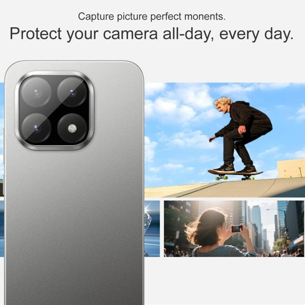 Techsuit Rear Camera Protective Film for Xiaomi 15T Pro, Tempered Glass, Black