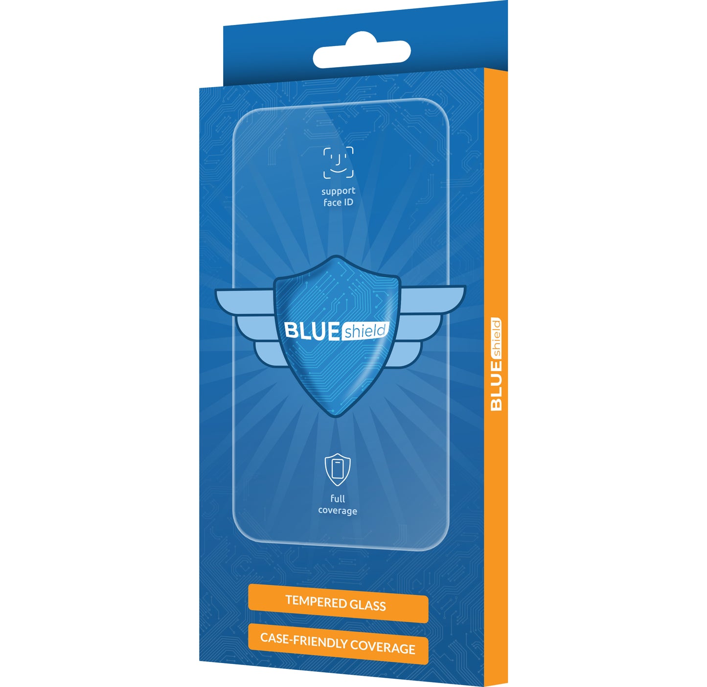 BLUE Shield Screen Protector for Samsung Galaxy S21 5G G991, Shielded Glass, Full Glue, Case Friendly, Black
