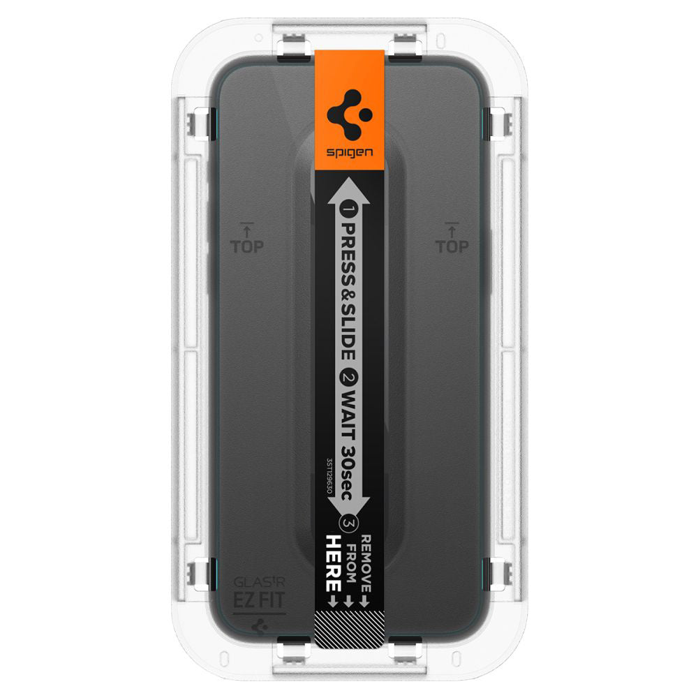 Spigen GlastR EZ FIT Screen Protector for Apple iPhone 15 Pro Max, Tempered Glass, Full Glue, Set of 2 pieces AGL06872