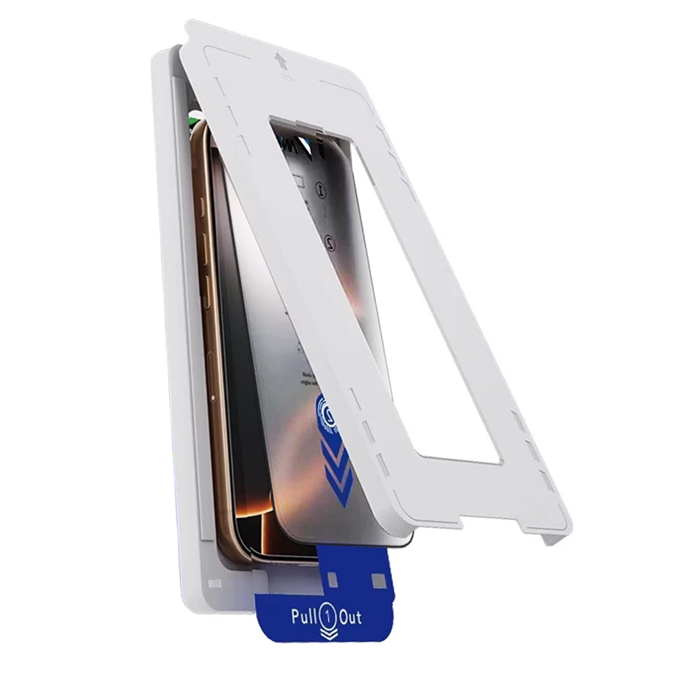 Anank 5X Reinforced Applicator Screen Protector for Apple iPhone 17, Tempered Glass, Full Glue, 2.5D, Black