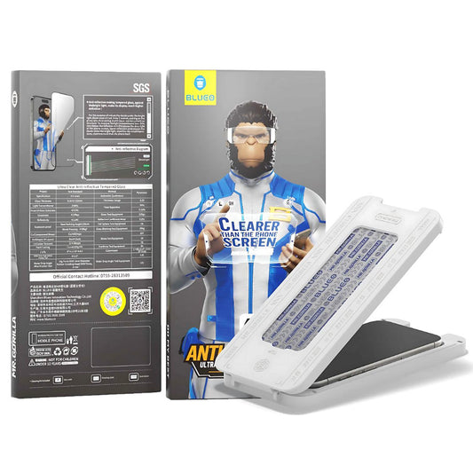 Blueo Anti-Reflective HD Screen Protector for Apple iPhone 17 Air, Tempered Glass, Full Glue, Black