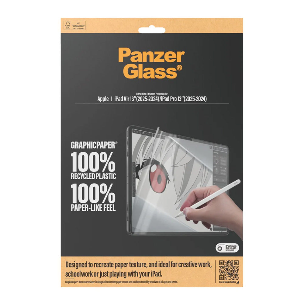 PanzerGlass Ultra-Wide Fit GraphicPaper Screen Protector for Apple iPad Pro 13 (2025) / Air 13 (2025) / Air 13 (2025), Plastic