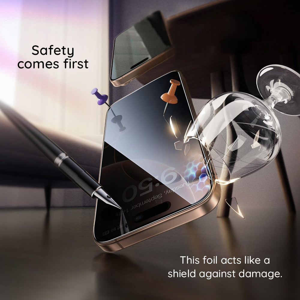 Privacy Screen Protector Guess for Apple iPhone 16 Pro Max, Tempered Glass, Full Glue, 2.5D