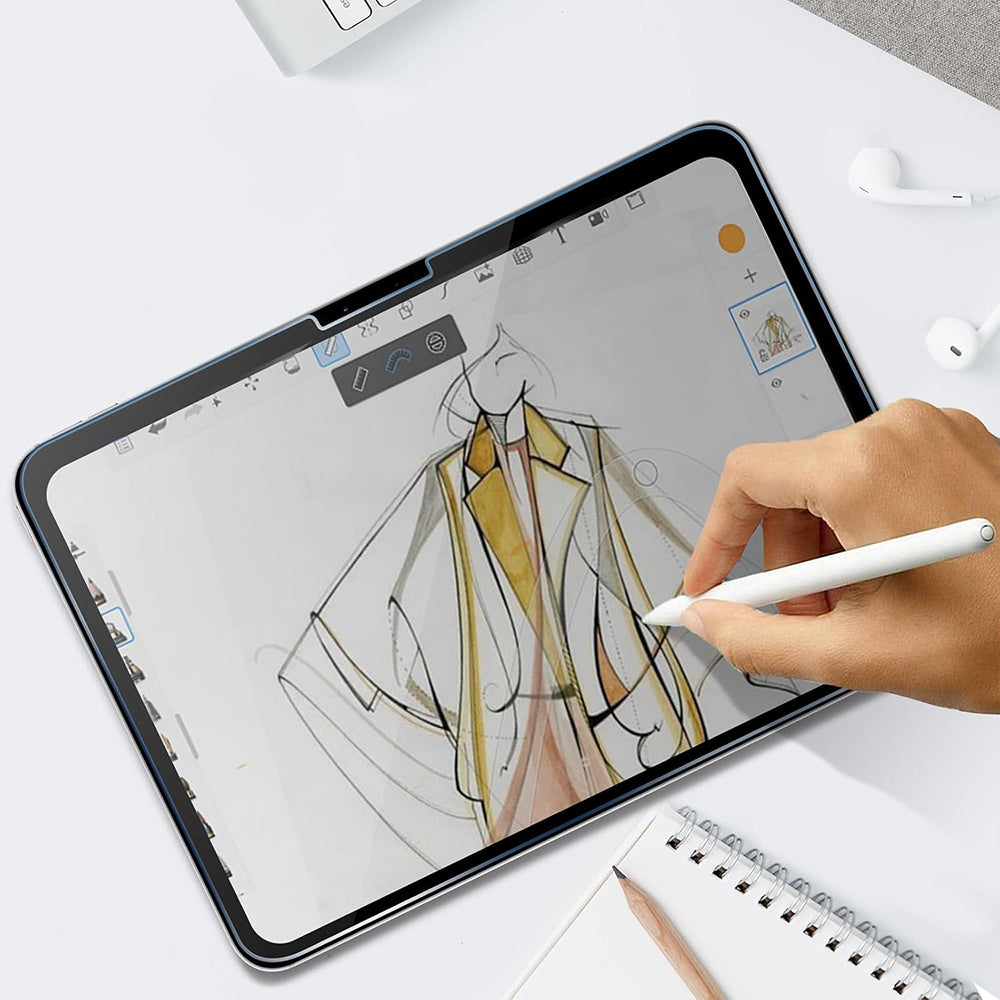 Privacy Screen Protector Techsuit ArmorGlass CrystalHD for Apple iPad (2025) / (2022), Tempered Glass, Full Glue, Set of 2 pieces