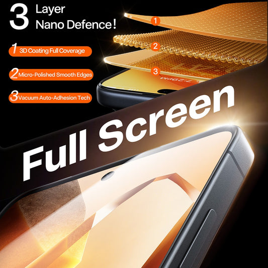 Torras GlassGo Install Master Screen Protector for Samsung Galaxy S26, Tempered Glass, Full Glue, Transparent