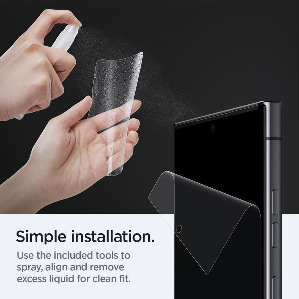 Spigen Neo Flex Screen Protector for Samsung Galaxy S23 Ultra S918, Plastic, Set of 2 pieces AFL05943