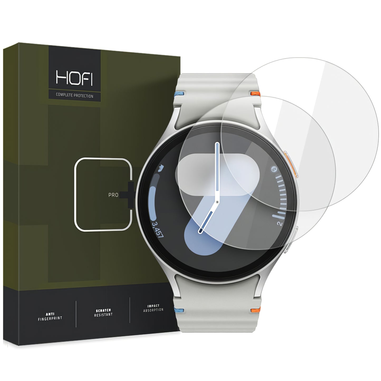 HOFI Glass PRO+ Protection Film for Samsung Galaxy Watch7 / Watch6 / Watch5 / Watch4 40mm Series, Set of 2 pieces, Tempered Glass