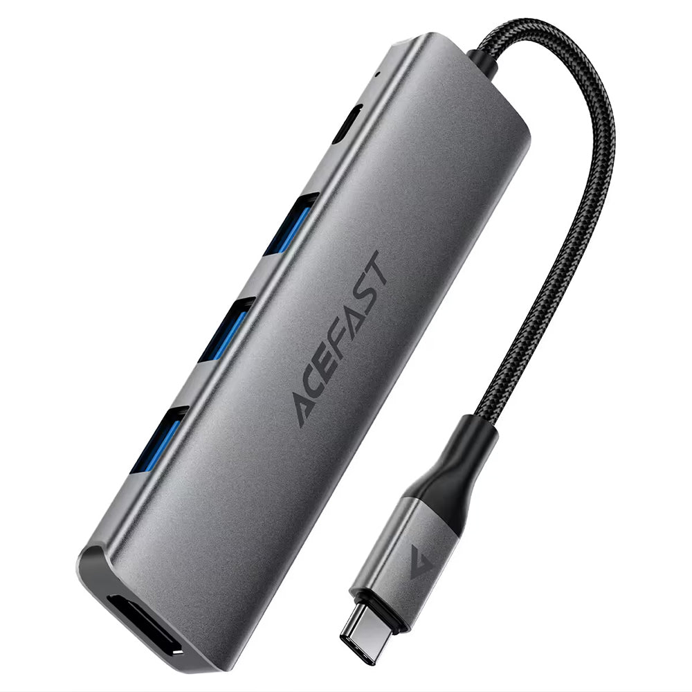 Acefast J16 USB-C Hub, 5-in-1, Gray
