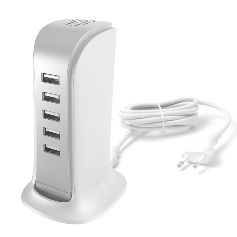 Dudao A5EU Station Charger, 25W, 5A, 5 x USB-A, White