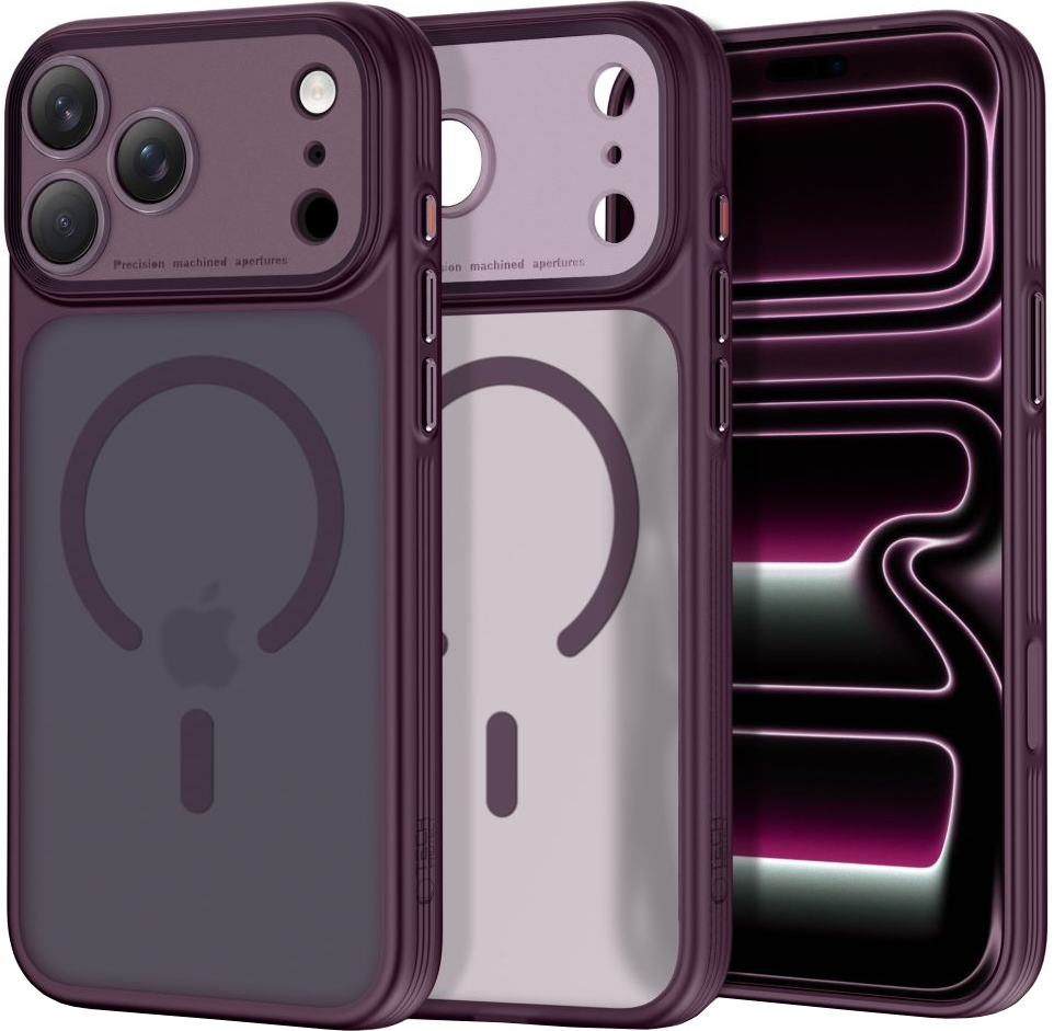 MagSafe Case for Apple iPhone 18 Pro / 17 Pro, Tech-Protect, MagPrime CC, Matte Burgundy