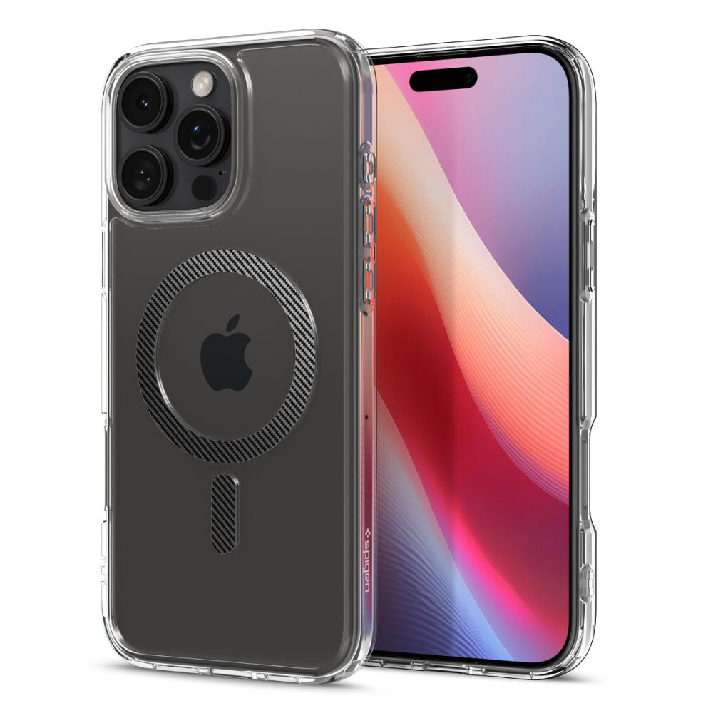 MagSafe Case for Apple iPhone 16 Pro, Spigen, Ultra Hybrid Carbon, Gray ACS08131