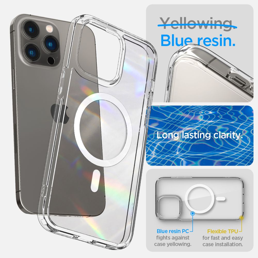 MagSafe Case for Apple iPhone 14 Pro, Spigen, Ultra Hybrid, White