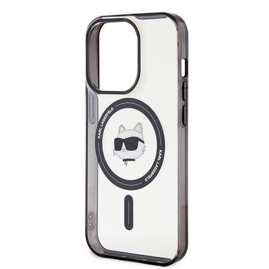 MagSafe Case for Apple iPhone 15 Pro Max, Karl Lagerfeld, IML Choupette's Head, Transparent