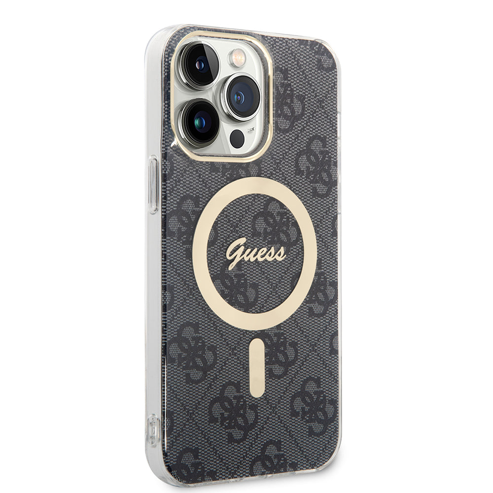 MagSafe Case for Apple iPhone 16, Guess, IML 4G, Black