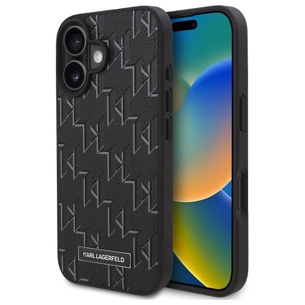 MagSafe Case for Apple iPhone 16 Plus, Karl Lagerfeld, Hot Stamp, Black