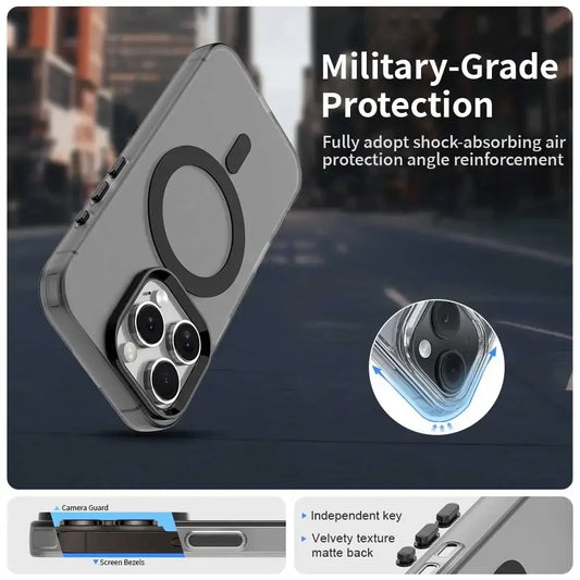 MagSafe Case for Apple iPhone 16 Pro Max, Techsuit, CandyCase, Black