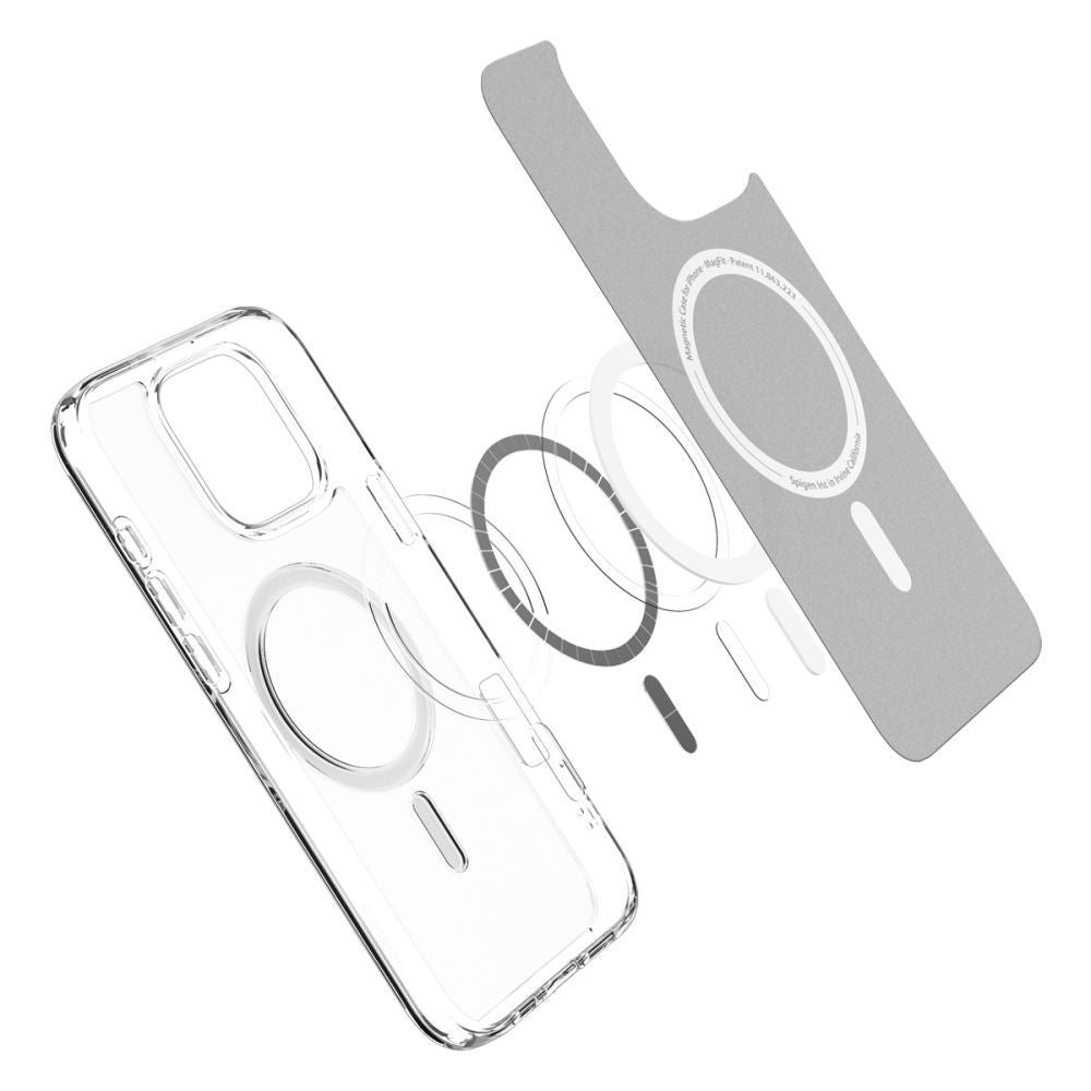 MagSafe Case for Apple iPhone 16 Pro, Spigen, Ultra Hybrid, Satin Transparent ACS08133
