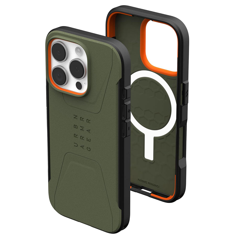 MagSafe Case for Apple iPhone 16 Pro, Urban Armor Gear, Civilian, Green
