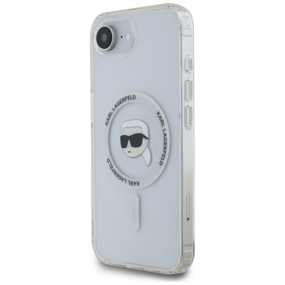 MagSafe Case for Apple iPhone 17e / 16e, Karl Lagerfeld, IML Karl's Head, White