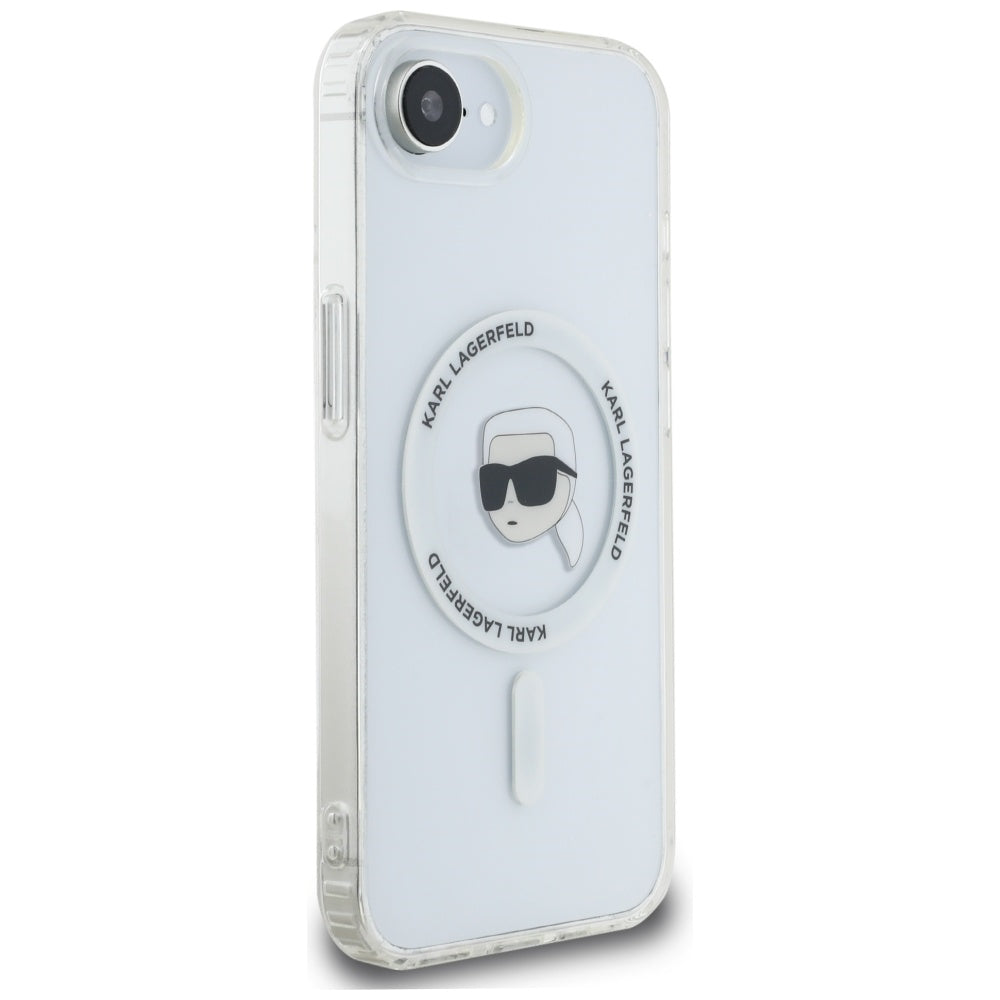 MagSafe Case for Apple iPhone 17e / 16e, Karl Lagerfeld, IML Karl's Head, White