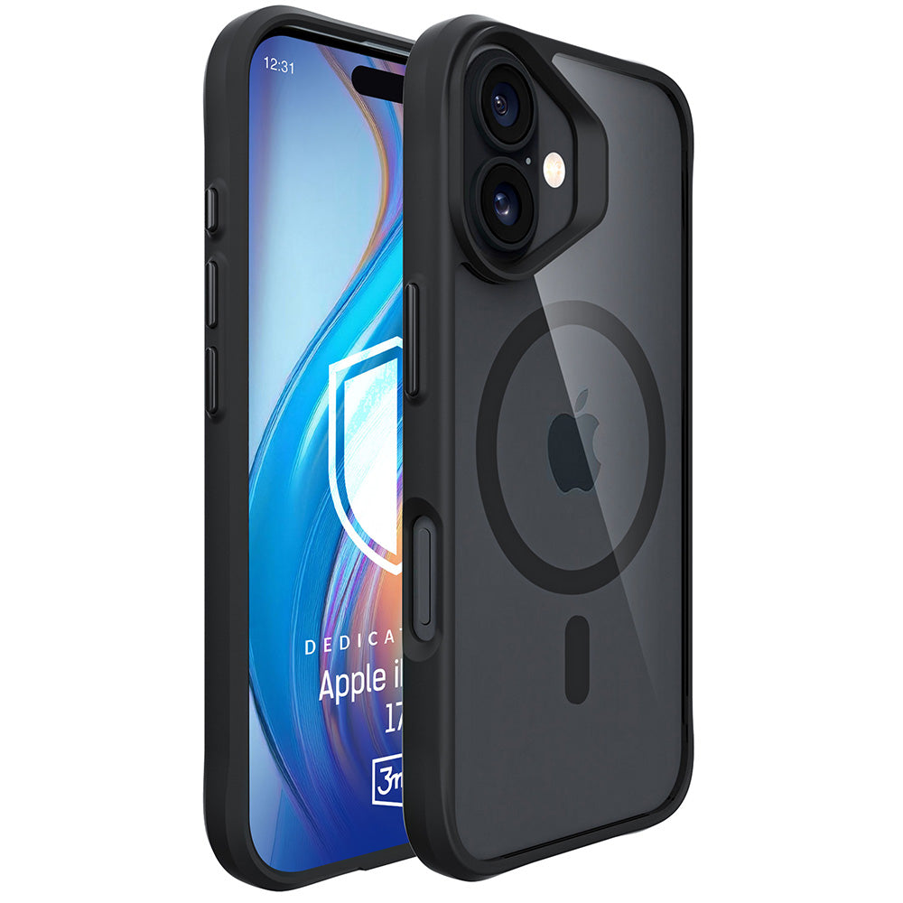 MagSafe Case for Apple iPhone 17, 3MK, Satin Armor, Black