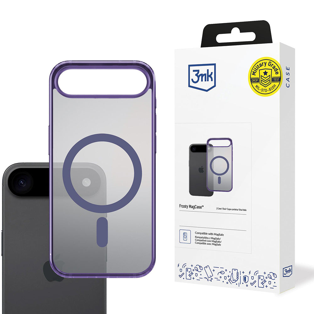 MagSafe Case for Apple iPhone 17 Air, 3MK, Frosty MagCase, Purple