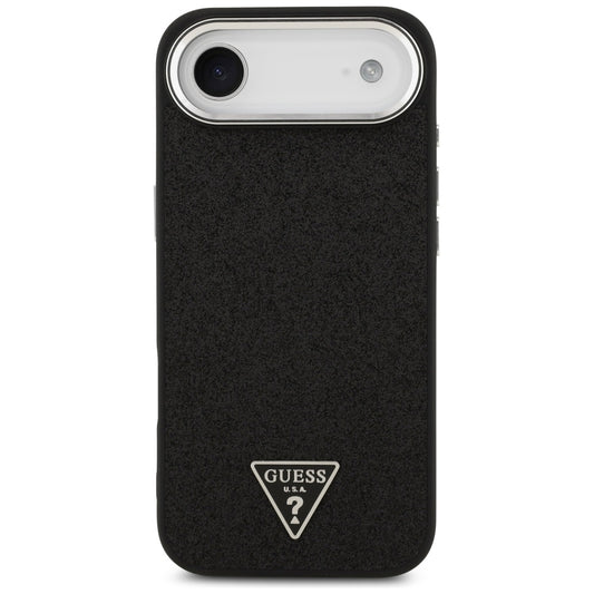MagSafe Case for Apple iPhone 17 Air, Guess, Glitter Triangle Logo, Black