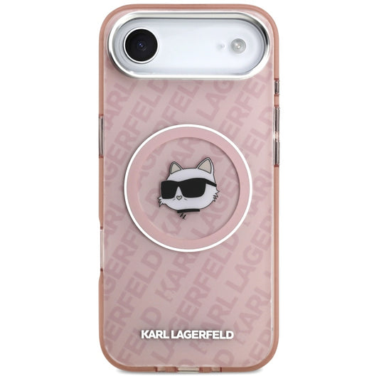 MagSafe Case for Apple iPhone 17 Air, Karl Lagerfeld, IML Choupette's Head, Pink