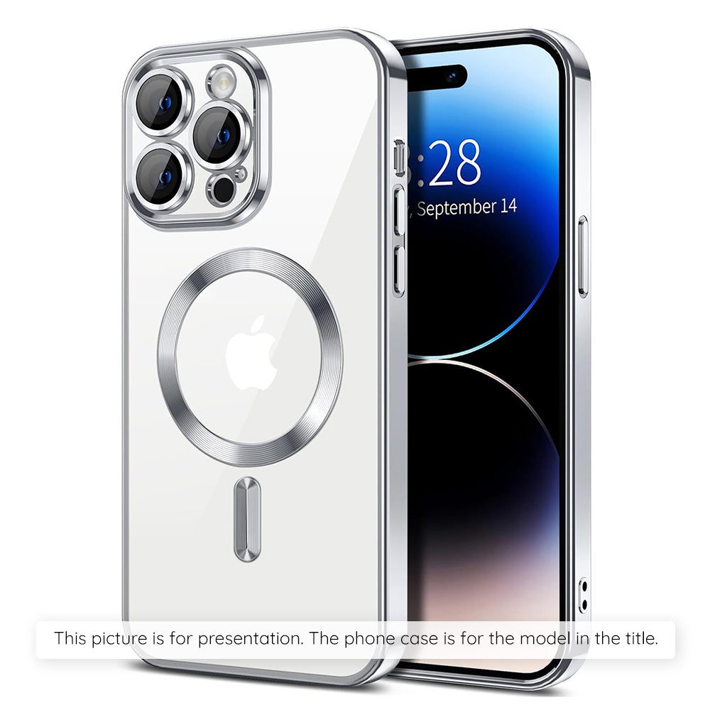 MagSafe Case for Apple iPhone 17 Air, Techsuit, Luxury Crystal, Silver