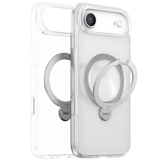 MagSafe Case for Apple iPhone 17 Air, Torras, Ostand Spin, Transparent