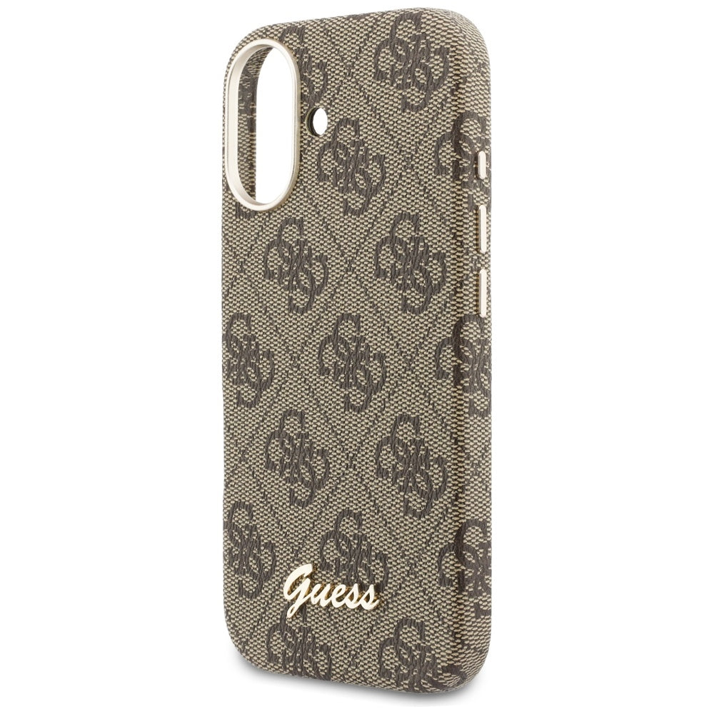 MagSafe Case for Apple iPhone 17, Guess, 4G Script Logo, Brown