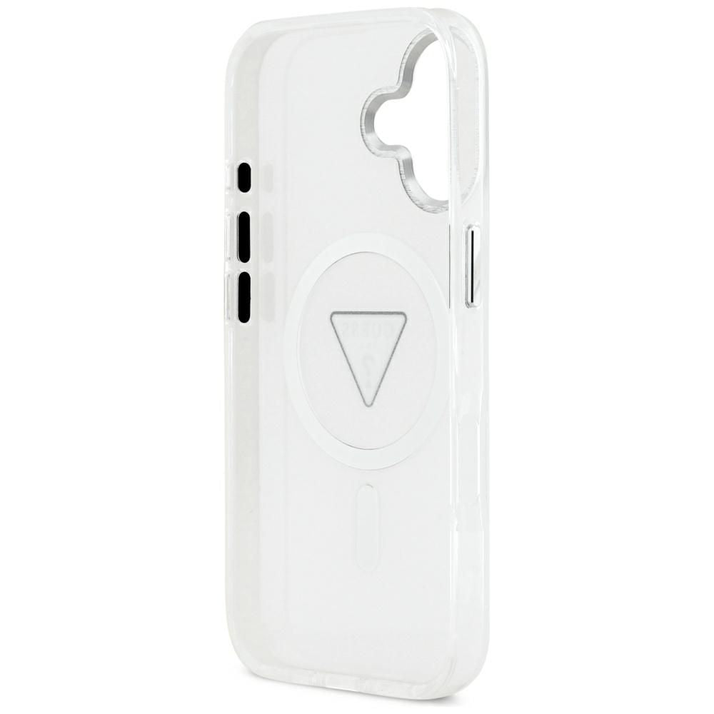 MagSafe Case for Apple iPhone 17, Guess, IML Gradient Triangle Logo, Transparent