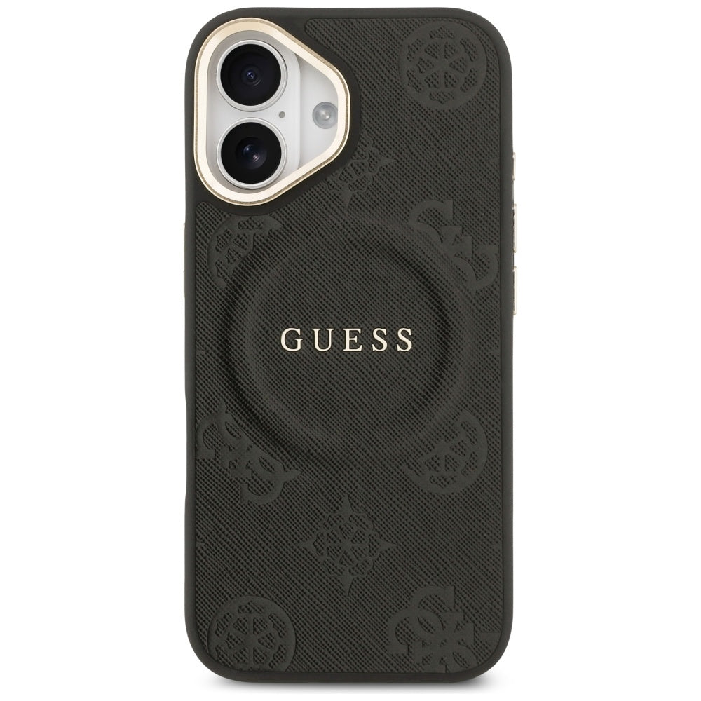 MagSafe Case for Apple iPhone 17, Guess, Peony Hot Stamp, Black