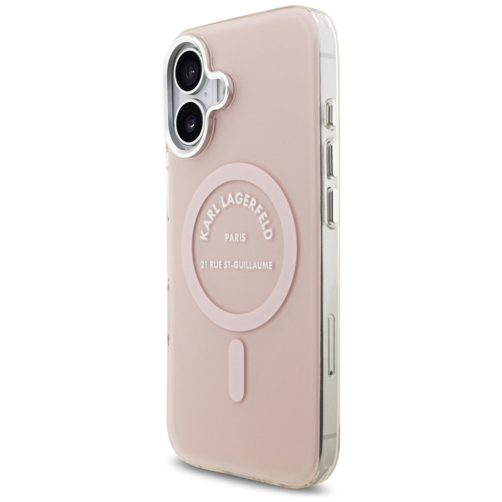 MagSafe Case for Apple iPhone 17, Karl Lagerfeld, IML Logo RSG, Pink