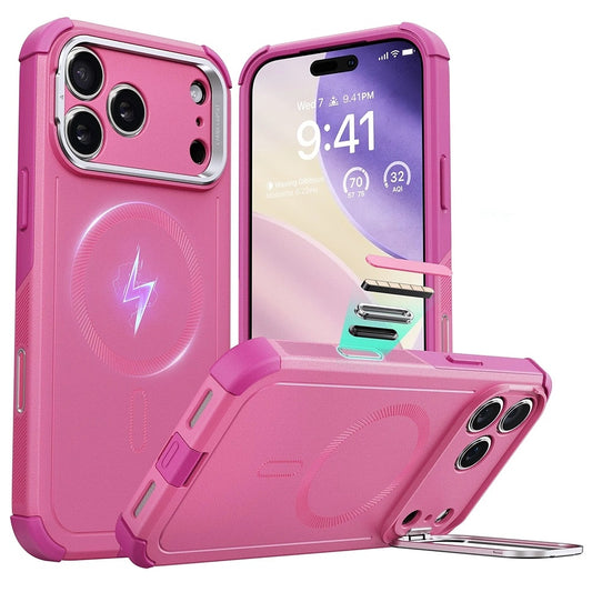 MagSafe Case for Apple iPhone 17 Pro, ESR, Cyber Armor Kickstand, Pink