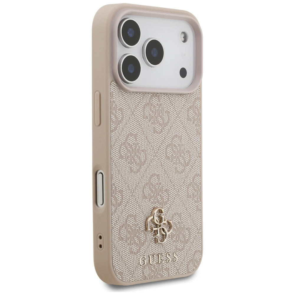 MagSafe Case for Apple iPhone 17 Pro, Guess, 4G Small and Classic Logo, Pink