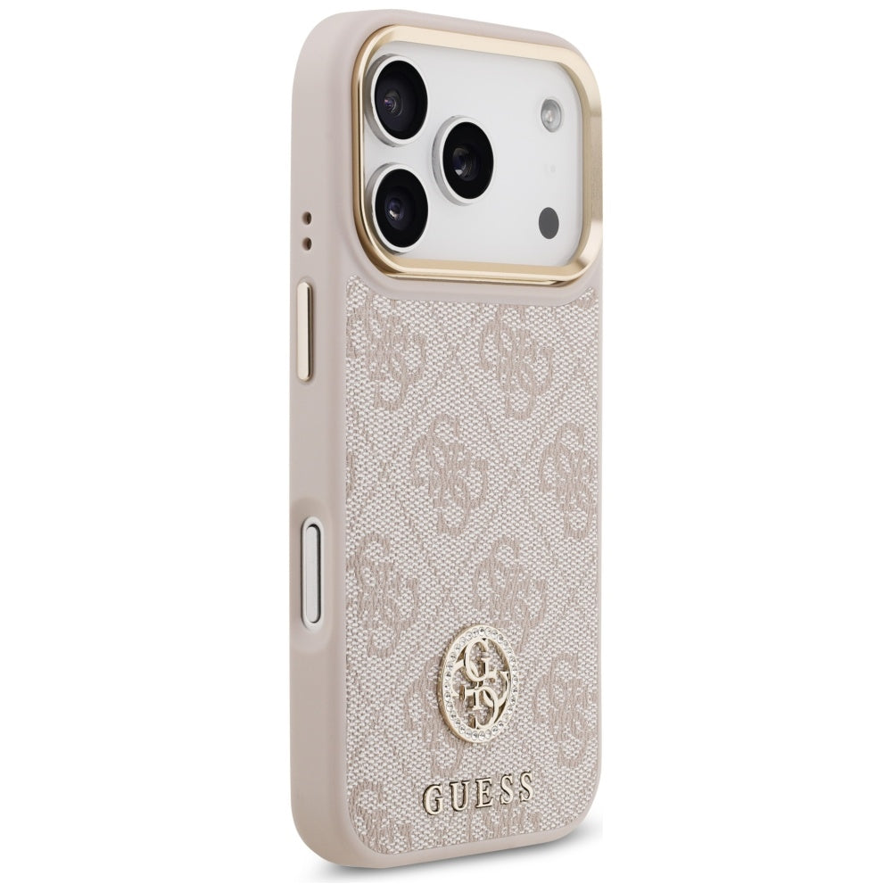 MagSafe Case for Apple iPhone 17 Pro, Guess, 4G Strass Logo, Pink