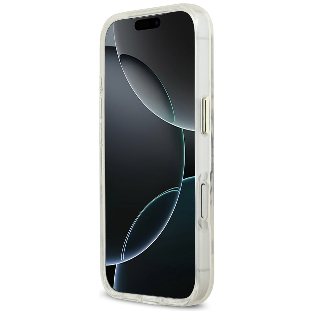 MagSafe Case for Apple iPhone 17 Pro, Guess, Metal Outline, Gold