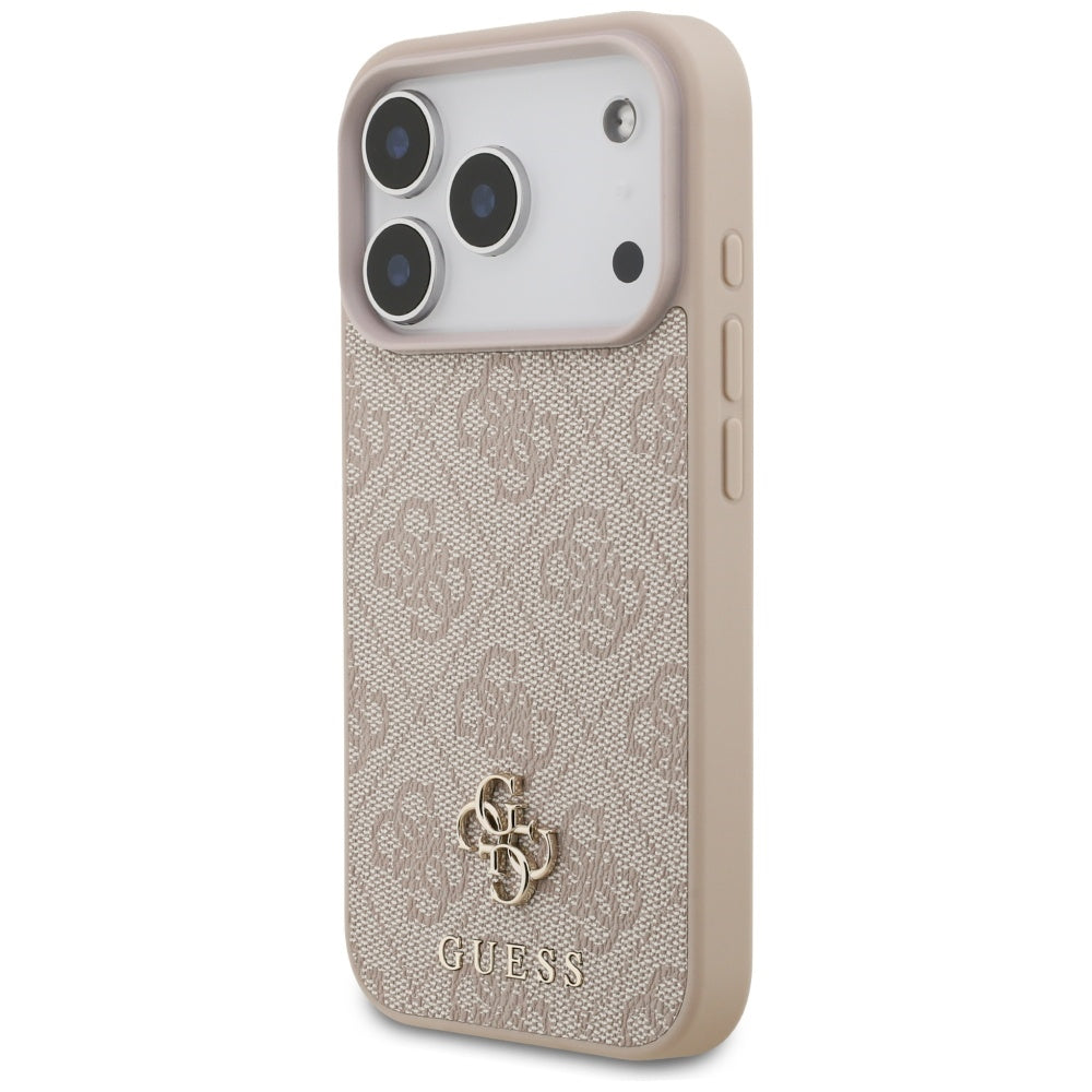 MagSafe Case for Apple iPhone 17 Pro Max, Guess, 4G Small and Classic Logo, Pink