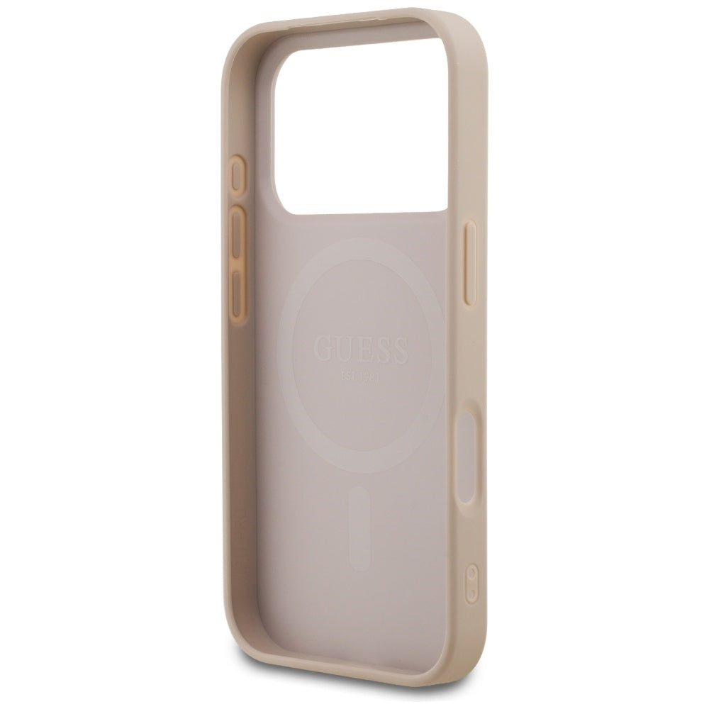 MagSafe Case for Apple iPhone 17 Pro Max, Guess, 4G Small and Classic Logo, Pink