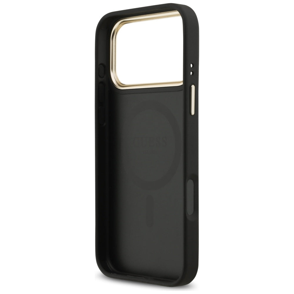 MagSafe Case for Apple iPhone 17 Pro Max, Guess, 4G Strass Logo, Black