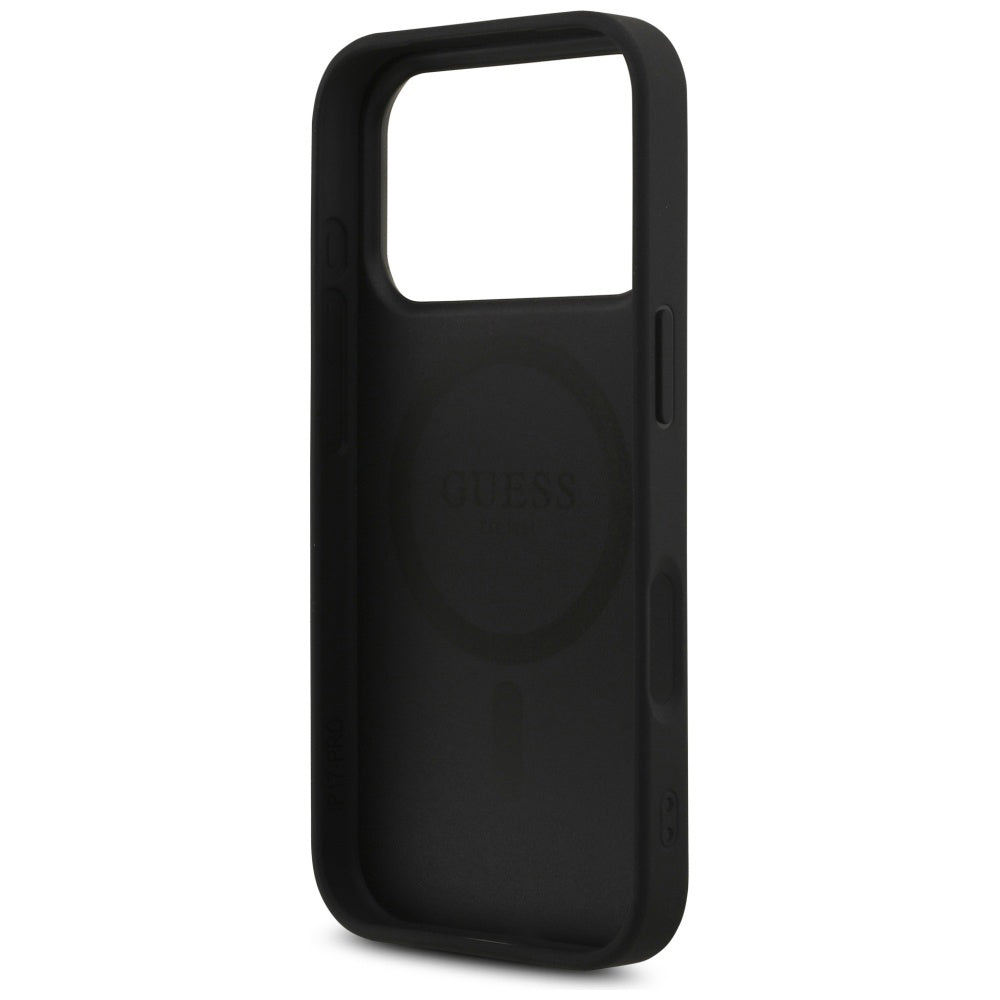 MagSafe Case for Apple iPhone 17 Pro Max, Guess, 4G Triangle Strass, Black