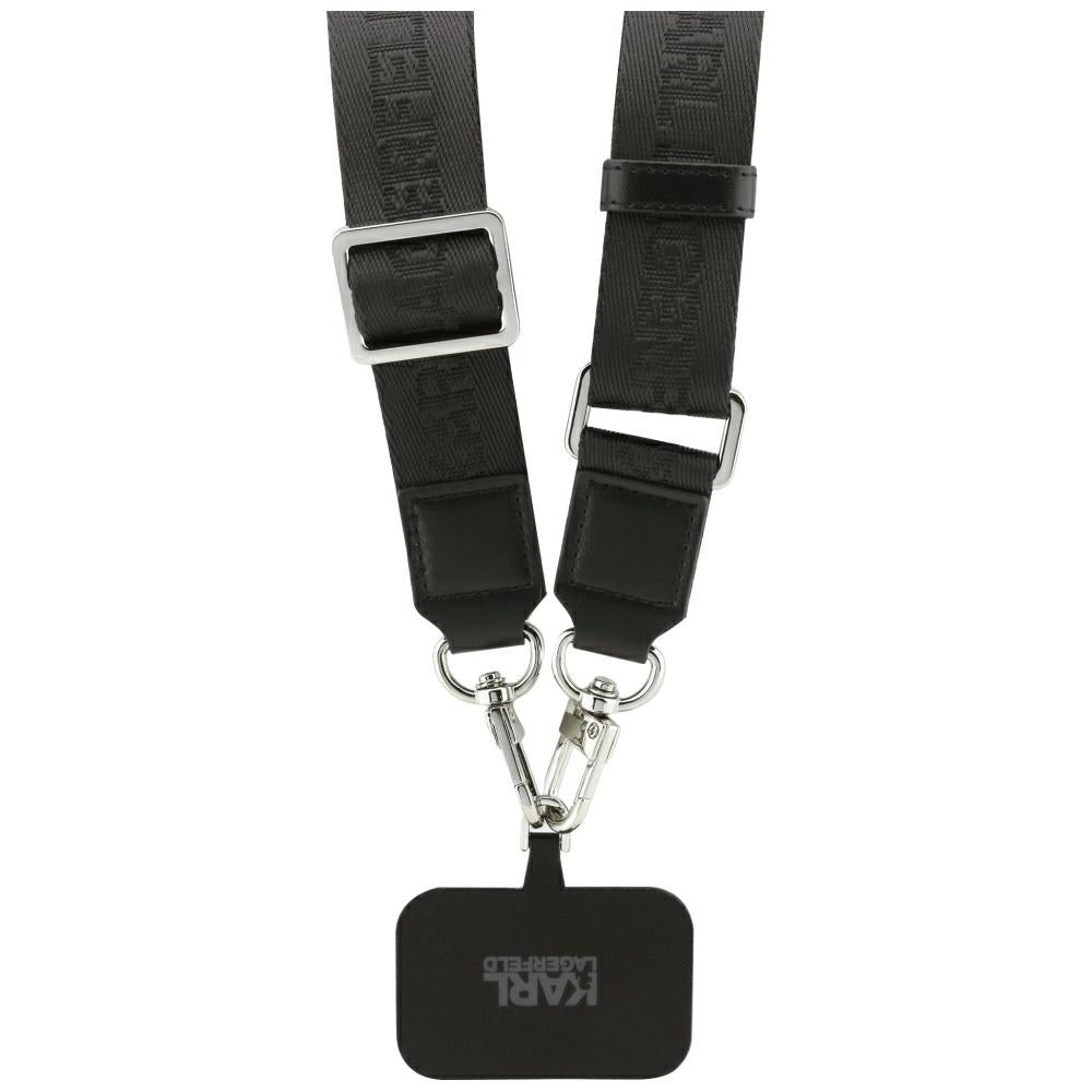 MagSafe Case for Apple iPhone 17 Pro Max, Karl Lagerfeld, Big Strap Karl Metal Logo, Black