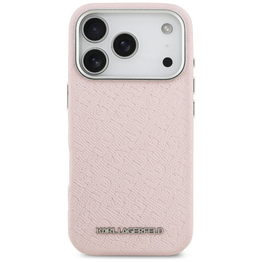 MagSafe Case for Apple iPhone 17 Pro Max, Karl Lagerfeld, FW Stamped Karl, Pink