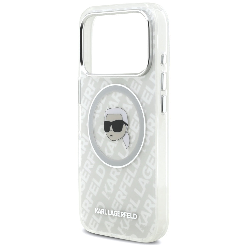 MagSafe Case for Apple iPhone 17 Pro Max, Karl Lagerfeld, IML Karl's Head, Grey