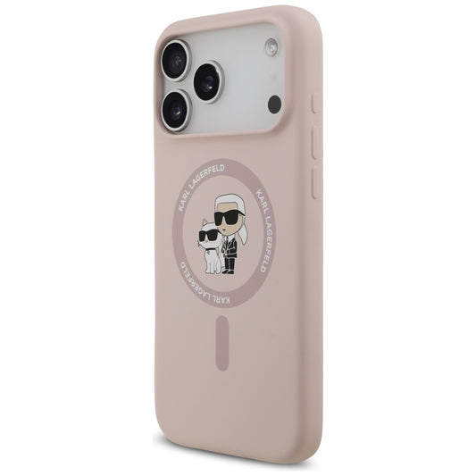 MagSafe Case for Apple iPhone 17 Pro Max, Karl Lagerfeld, Ring Karl & Choupette, Pink