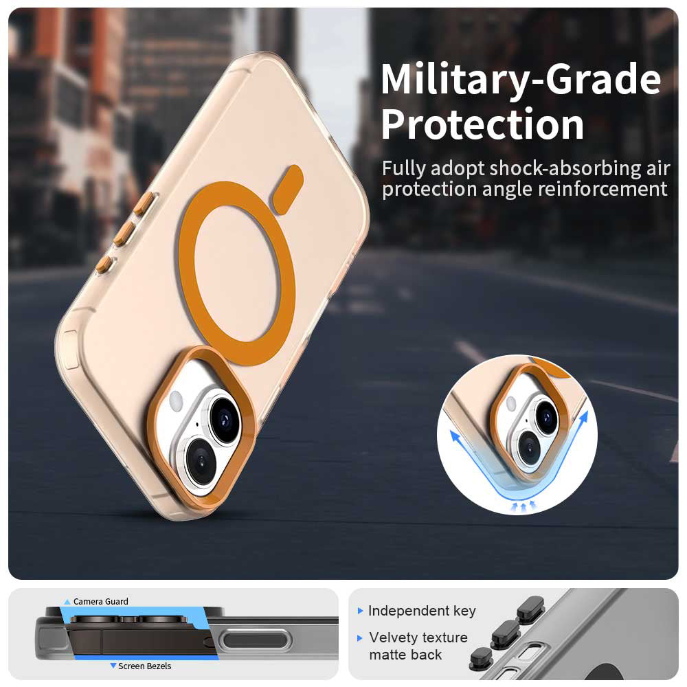 MagSafe Case for Apple iPhone 17 Pro Max, Techsuit, CandyCase, Orange