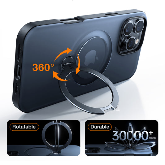 MagSafe Case for Apple iPhone 17 Pro Max, Torras, Ostand Spin, Orange