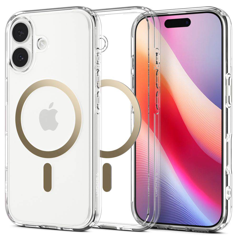 MagSafe Case for Apple iPhone 17, Spigen, Ultra Hybrid, Transparent Gold ACS10382