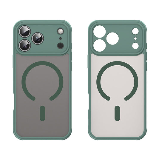 MagSafe Case for Apple iPhone 18 Pro / 17 Pro, Techsuit, HaloFrost II, Green